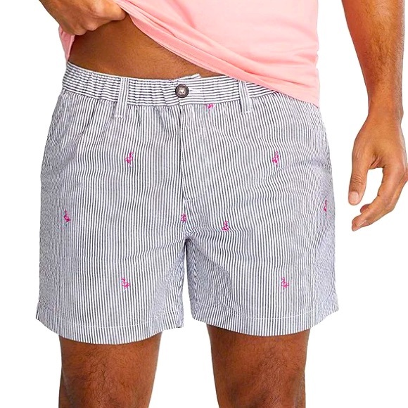 CHUBBIES - Seersucker Flamingo Shorts, Men’s Size XL, 5.5 Inseam, NWT - Picture 1 of 10